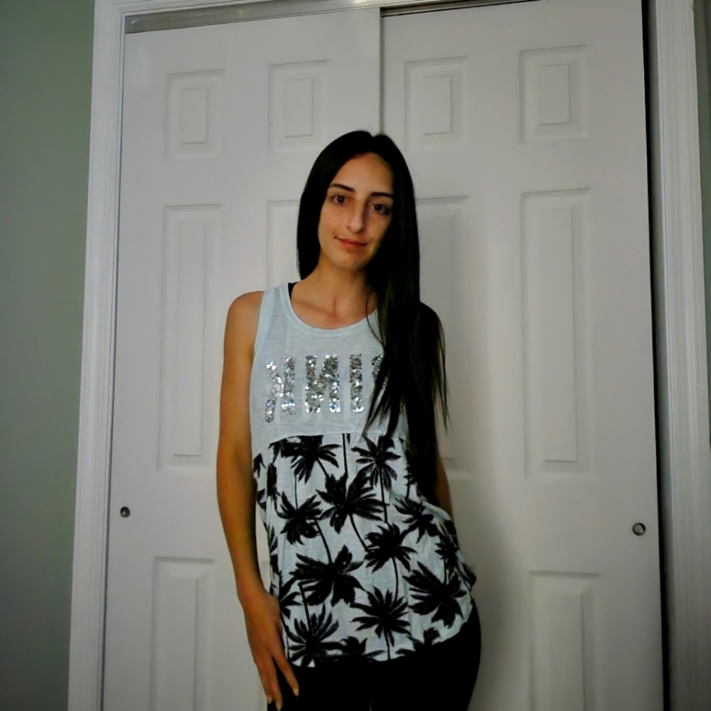 Victoria's Secret PINK tank top. PALM TREES